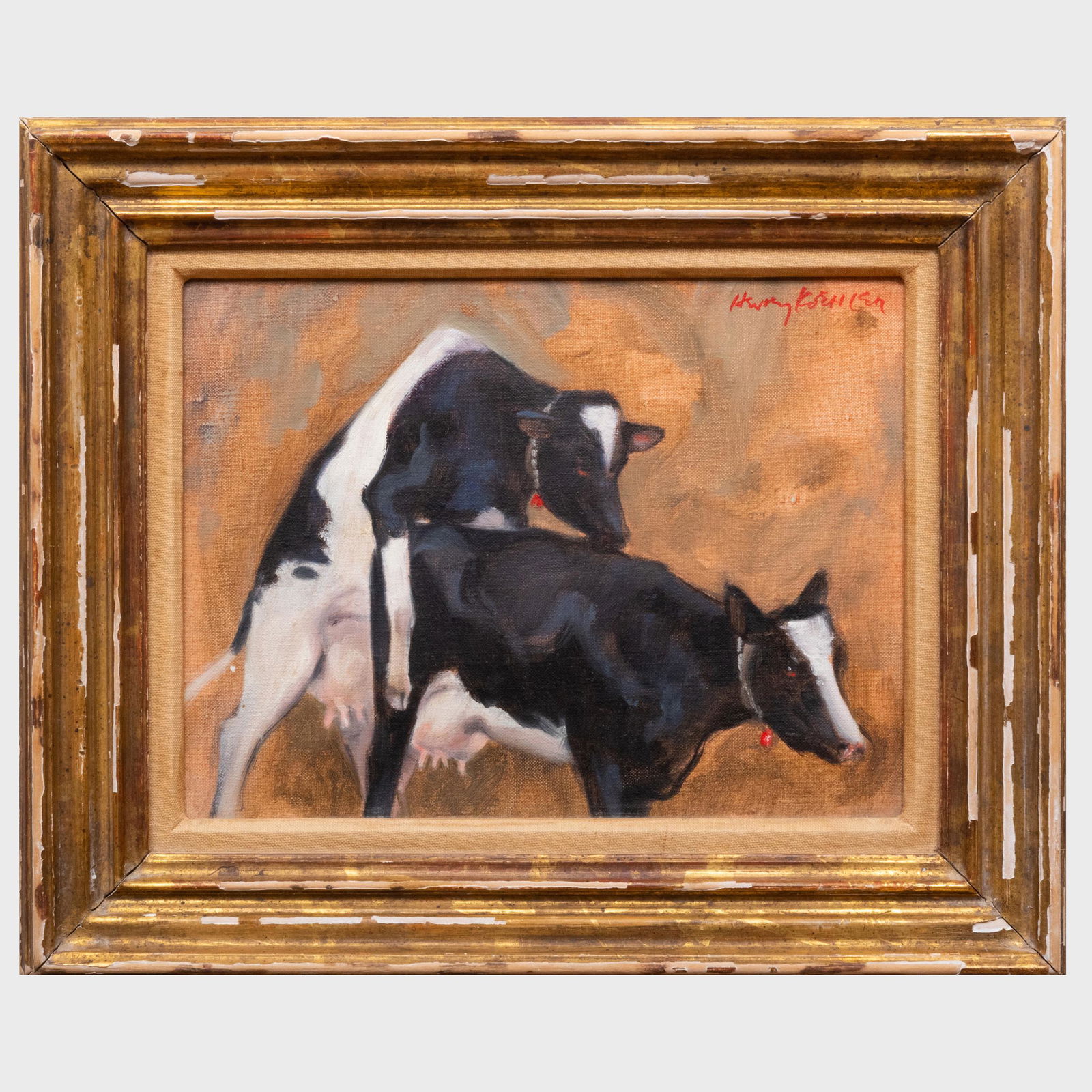 Henry Koehler (1927-2019): Two Cows (1 of 5)