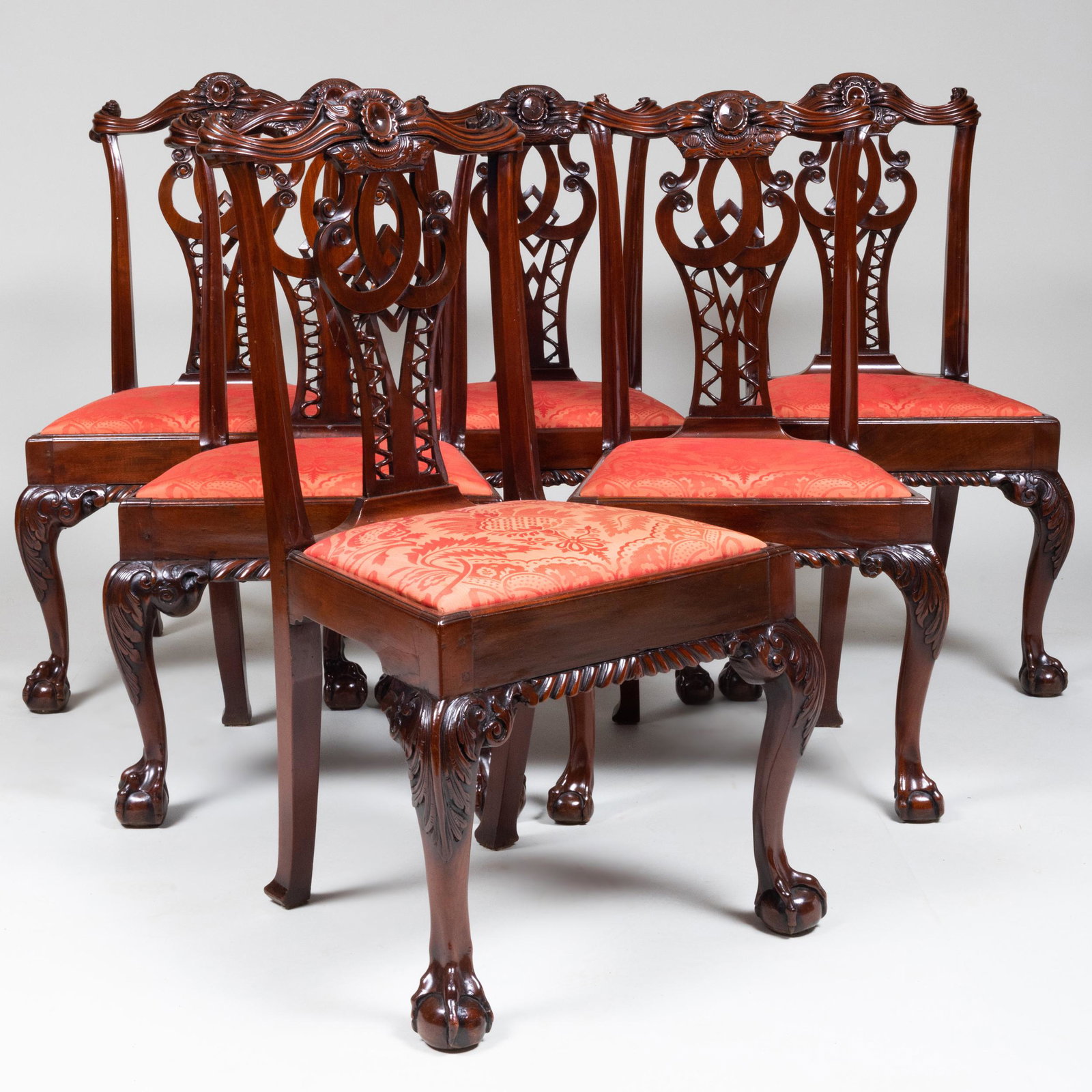 Set of Six George III Style Mahogany Dining Chairs: Set of Six George III Style Mahogany Dining Chairs 40 x 21 x 19 1/2 in. Height of seat 19 in.