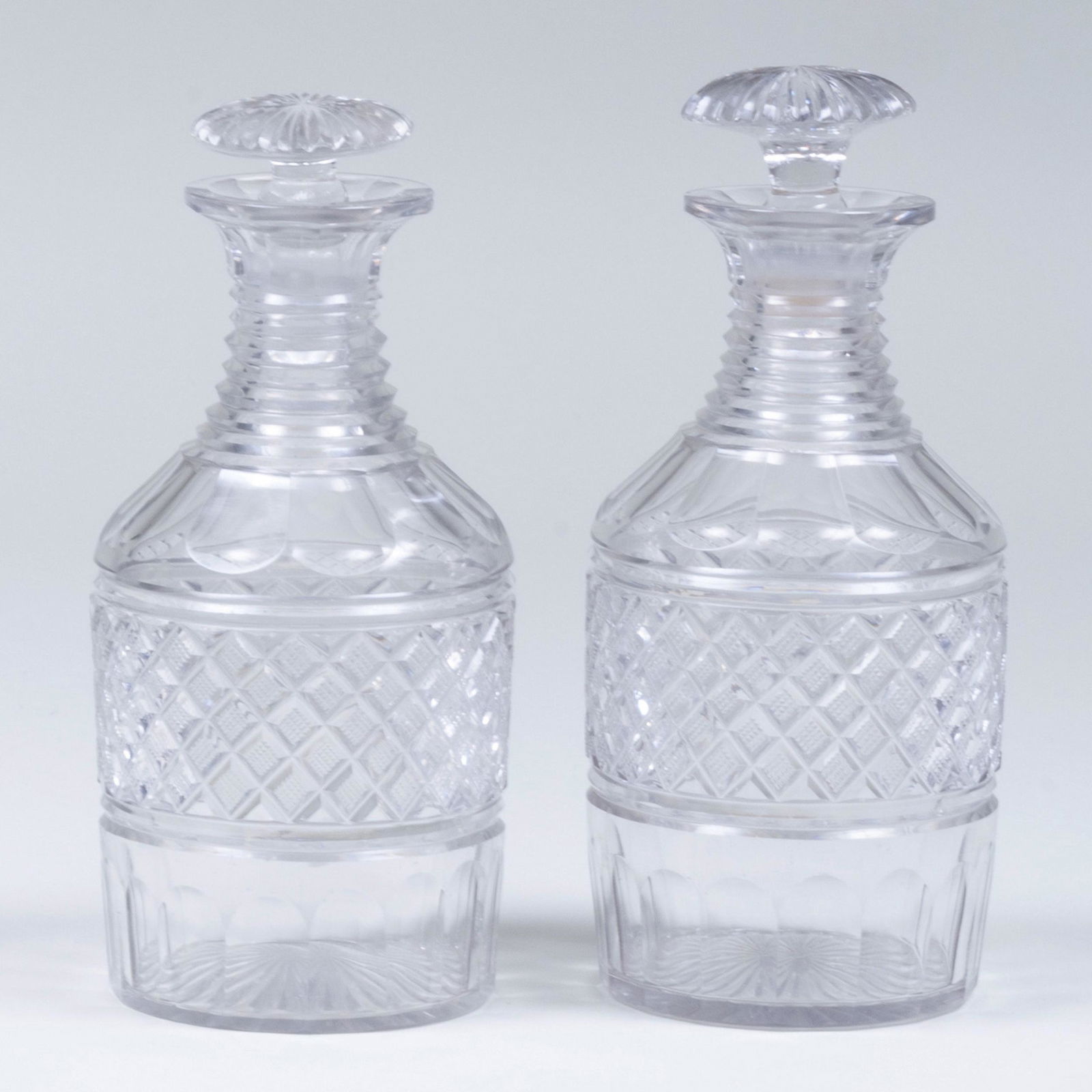 Pair of Anglo-Irish Cut Glass Decanters (1 of 6)