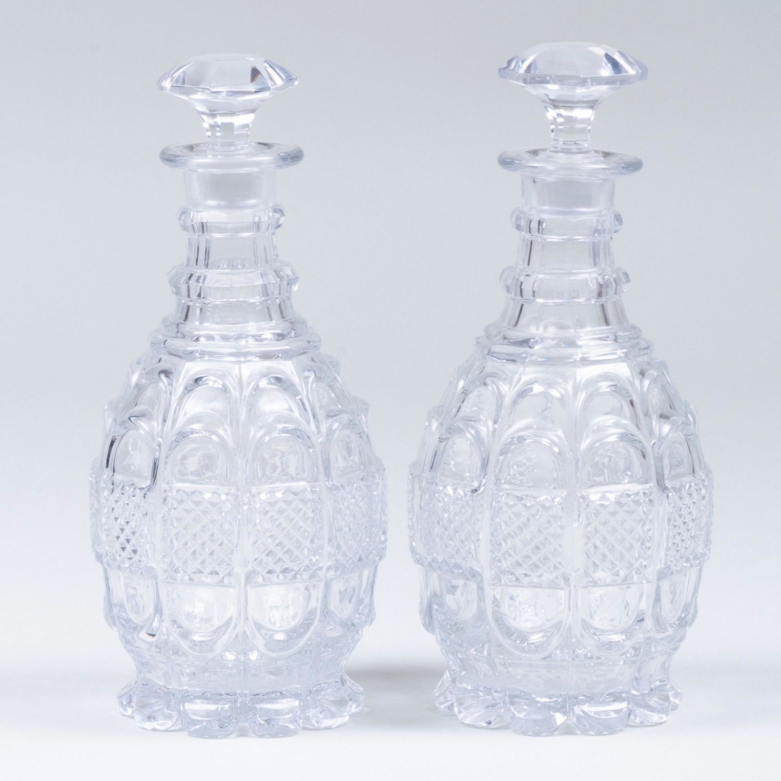 Pair of English Cut Glass Decanters and Stoppers (1 of 4)