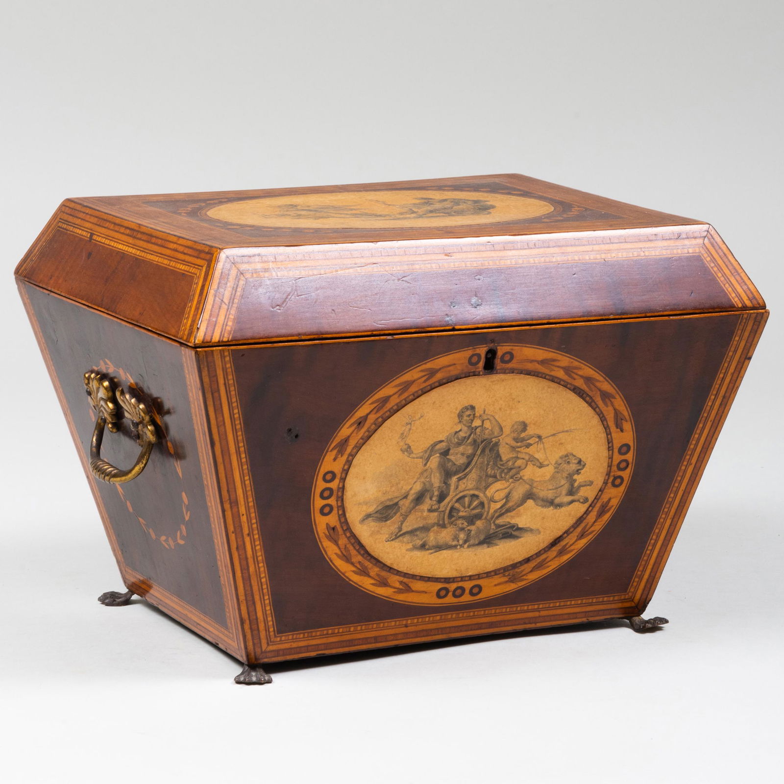 Fine Regency Inlaid Mahogany Sewing Box (1 of 9)