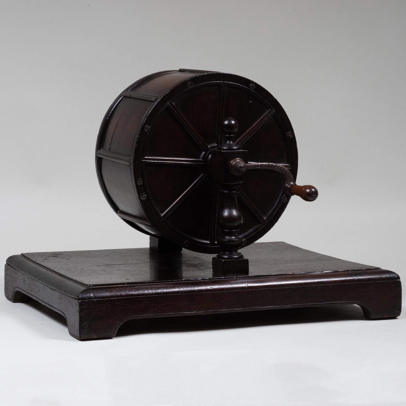 English Mahogany Gaming Barrel: English Mahogany Gaming Barrel 18x 24 x 18 in. Grove Antiques, London.