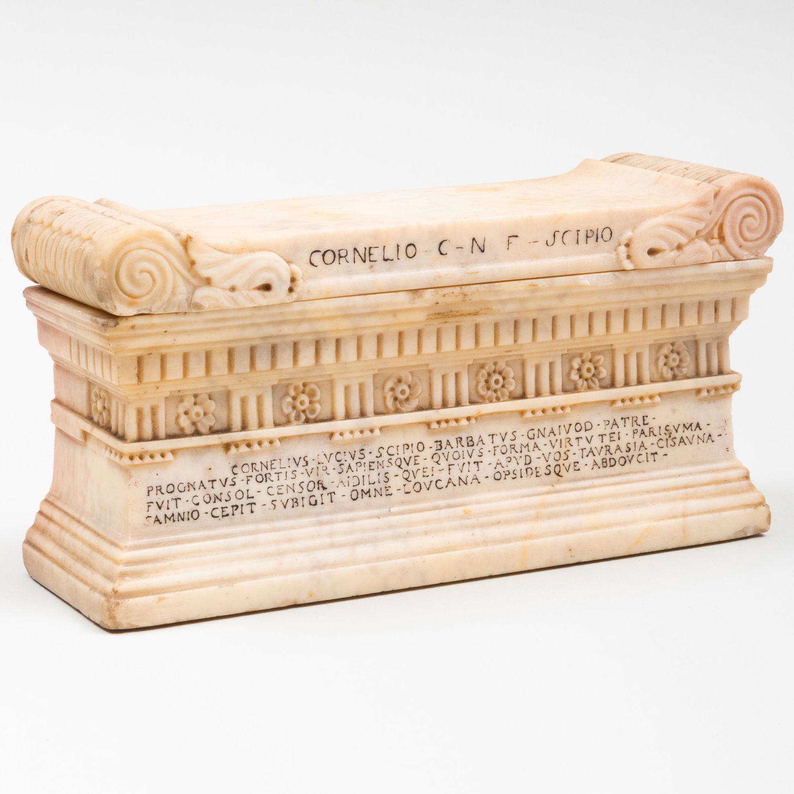 Small Italian Marble Model of Scipio's Sarcophogus (1 of 10)