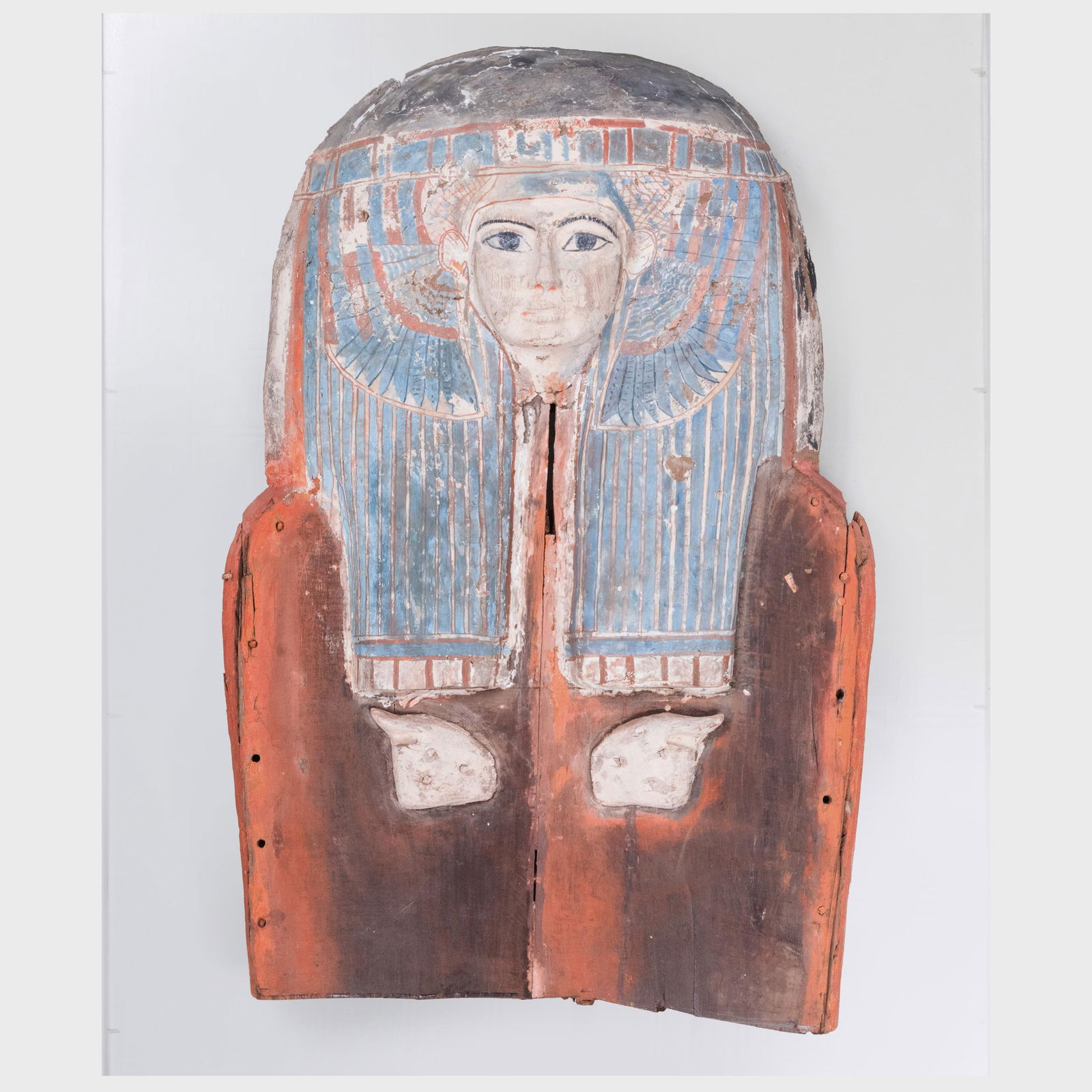 Egyptian Painted Wood Sarcophagus Cover (1 of 5)