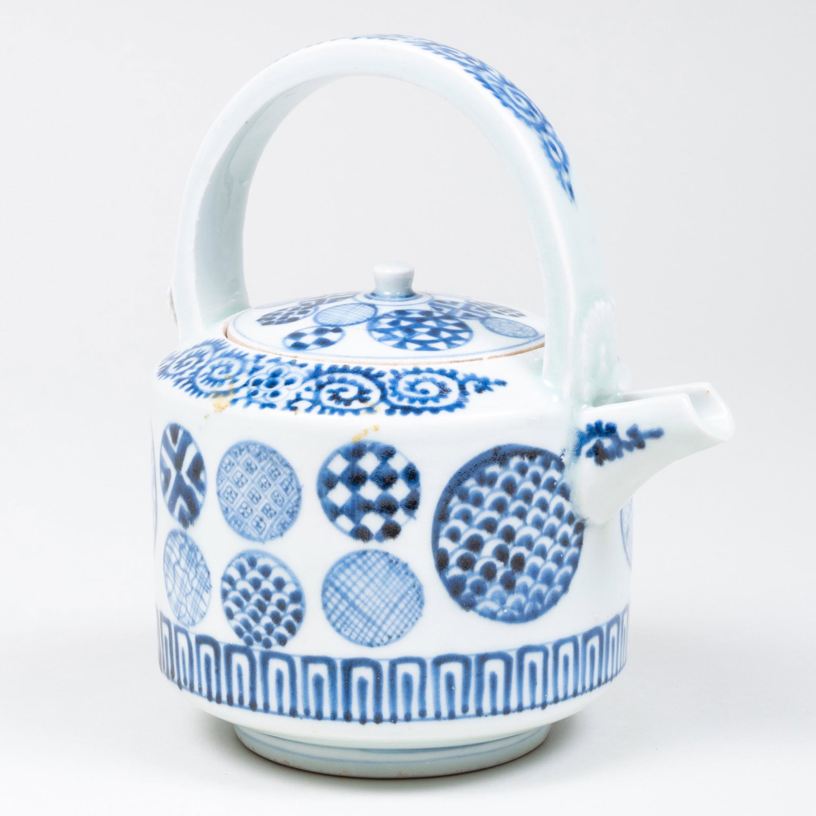 Japanese Imari Blue and White Porcelain Sake Pot and (1 of 9)