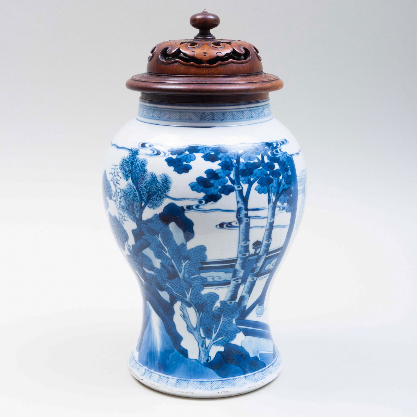 Chinese Blue and White Porcelain Baluster Vase (1 of 8)