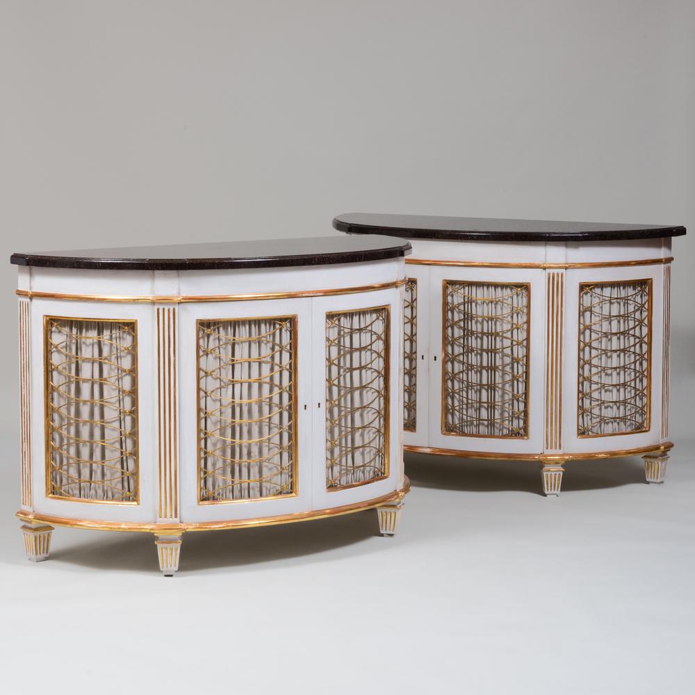 Pair of George III Style White Painted and Parcel-Gilt (1 of 19)