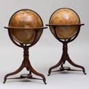 Two Fine Regency Globes on Mahogany Stands, by William