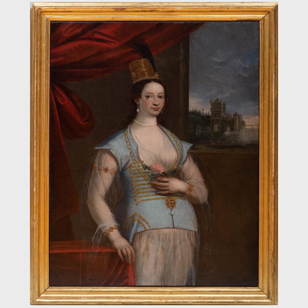 Continental School: Portrait of a Venetian Sultana or a (1 of 4)