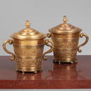 Pair of Large Danish Renaissance Style Gilt-Metal Cups