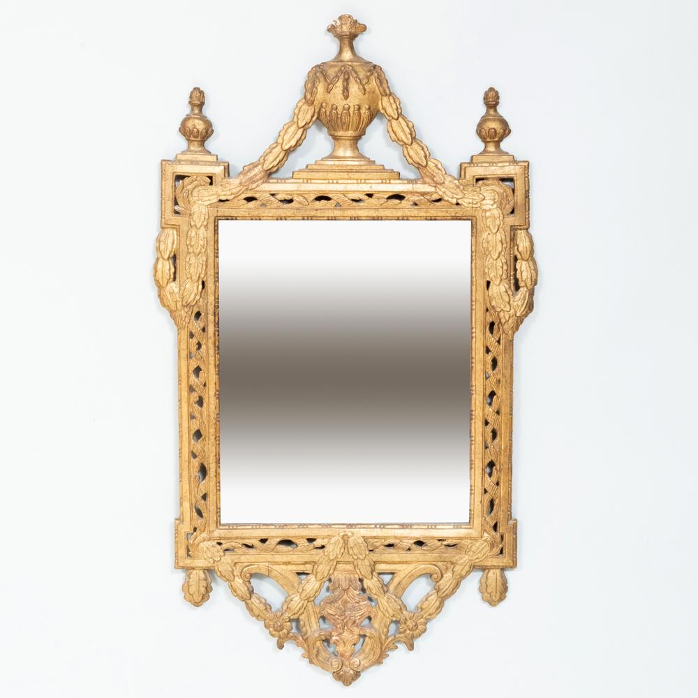 Pair of Continental Neoclassical Giltwood Mirrors, (1 of 10)