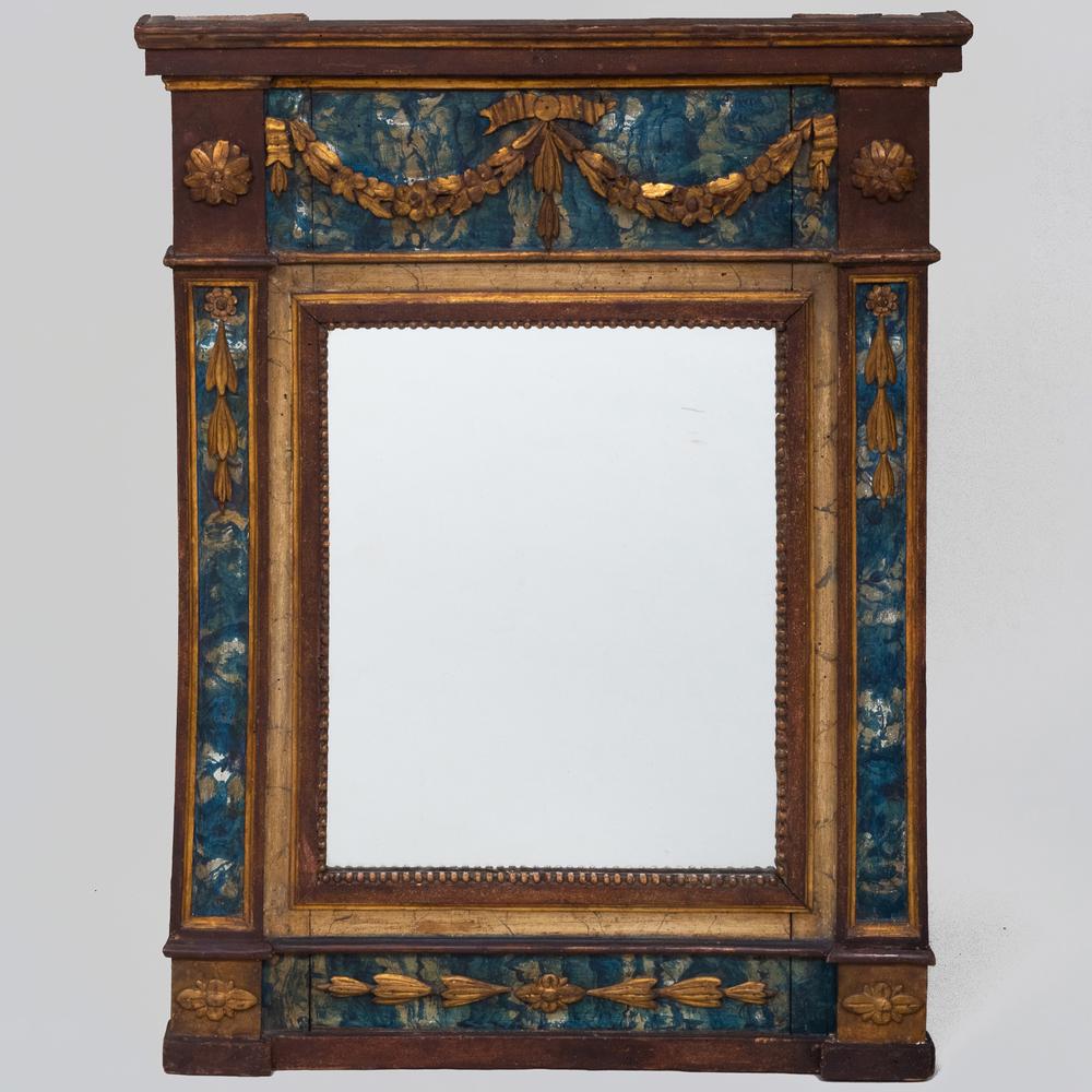 Italian Neoclassical Painted and Parcel-Gilt Mirror (1 of 4)