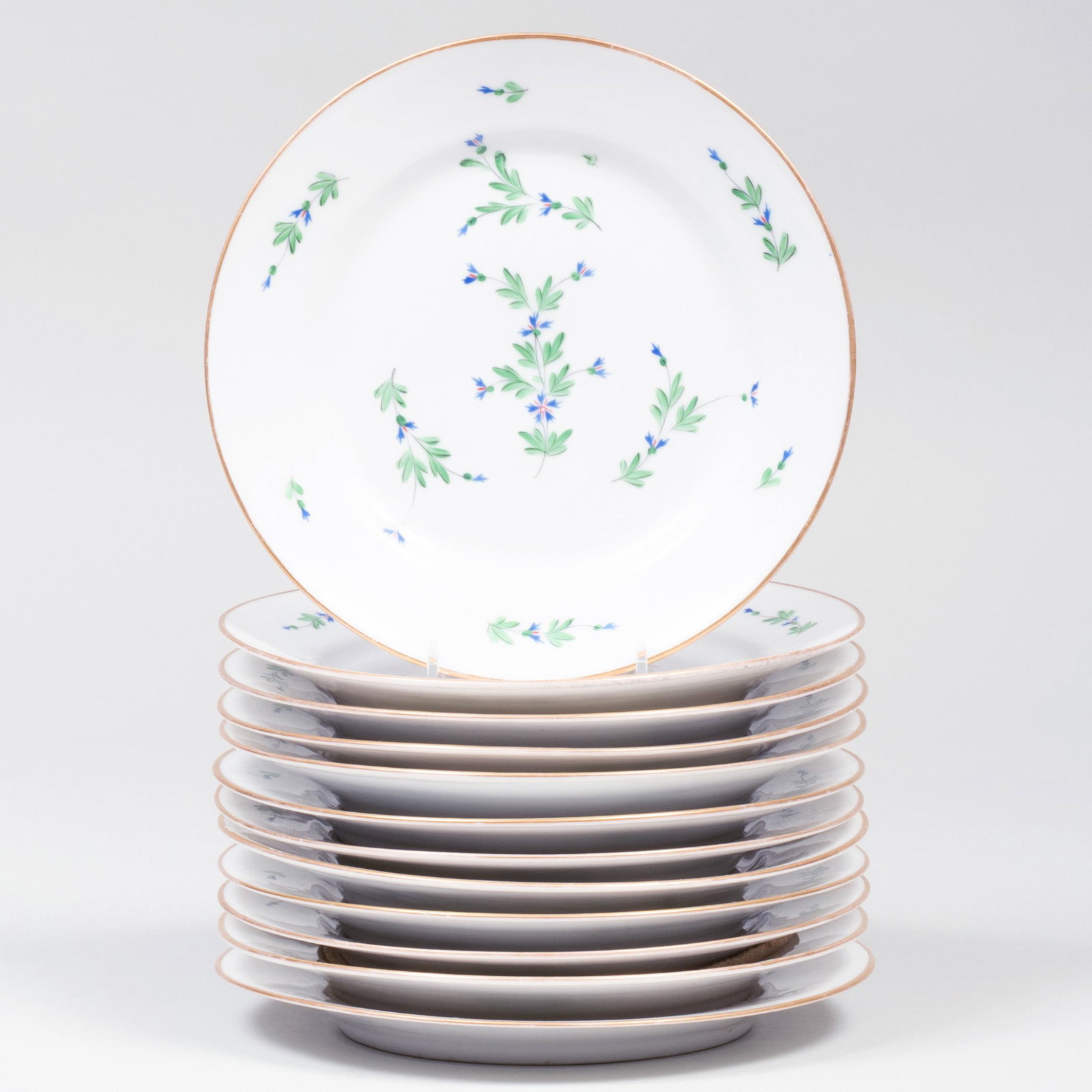 Set of Twelve French Porcelain Plates in the 'Angouleme (1 of 5)