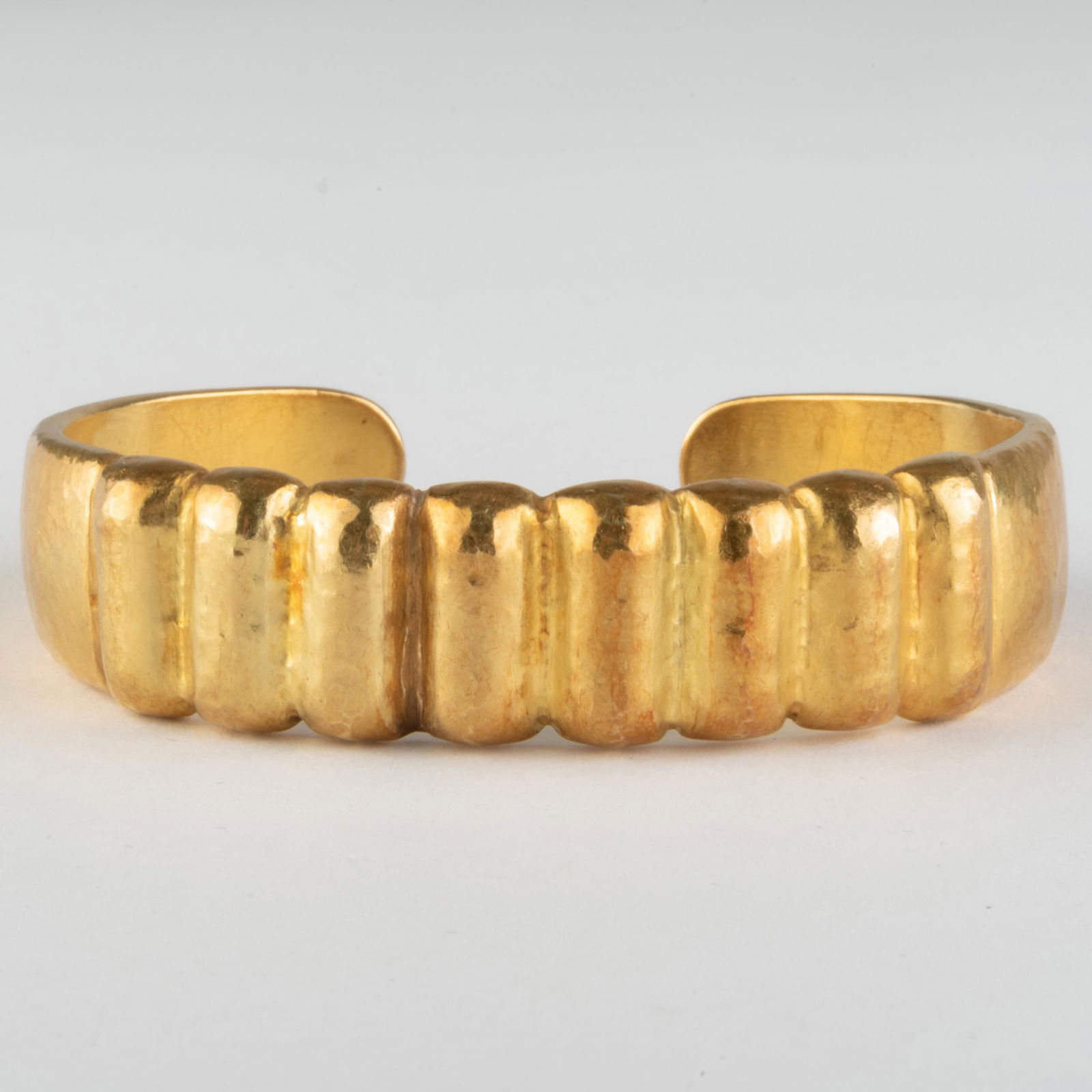 Hammered 18k Gold Cuff Bracelet (1 of 6)