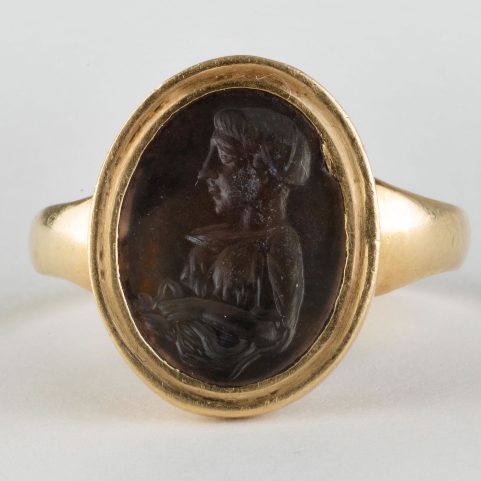 Fine Ancient Chalcedony Intaglio of Hygieia, Daughter o (1 of 6)