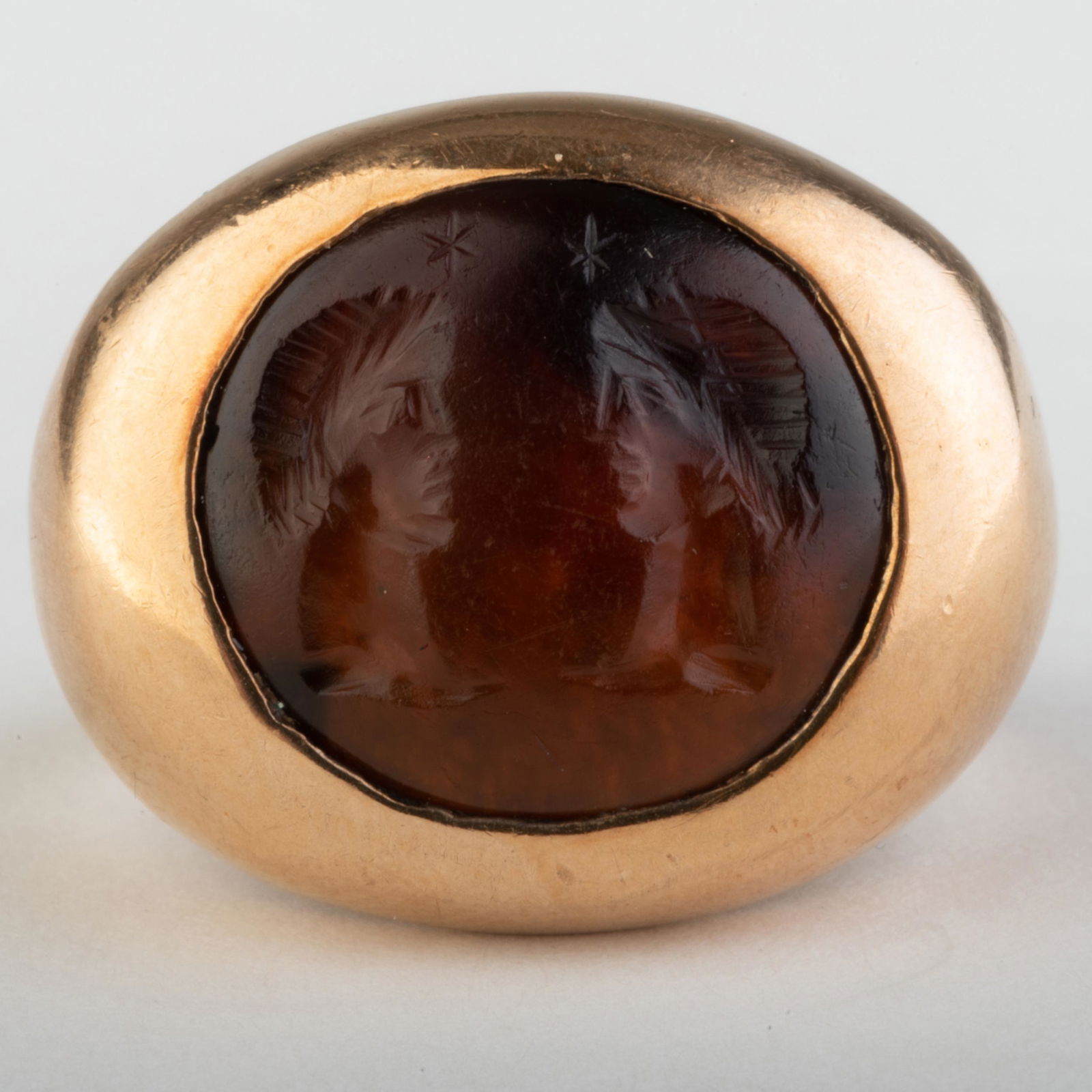 Ancient Roman Carnelian Agate Intaglio of the Divine (1 of 6)