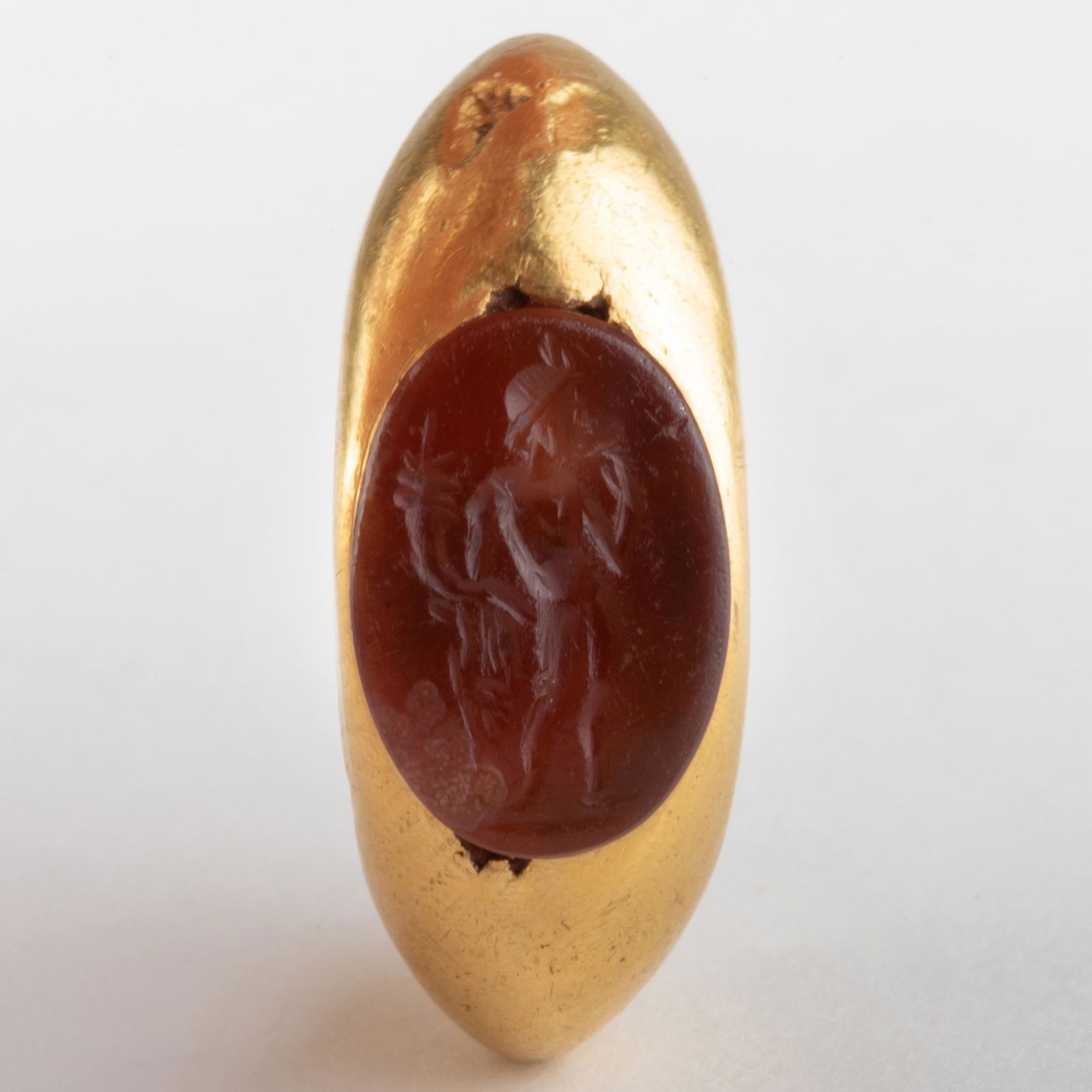 Ancient Roman Carnelian Agate Intaglio of Harpocrates i (1 of 7)
