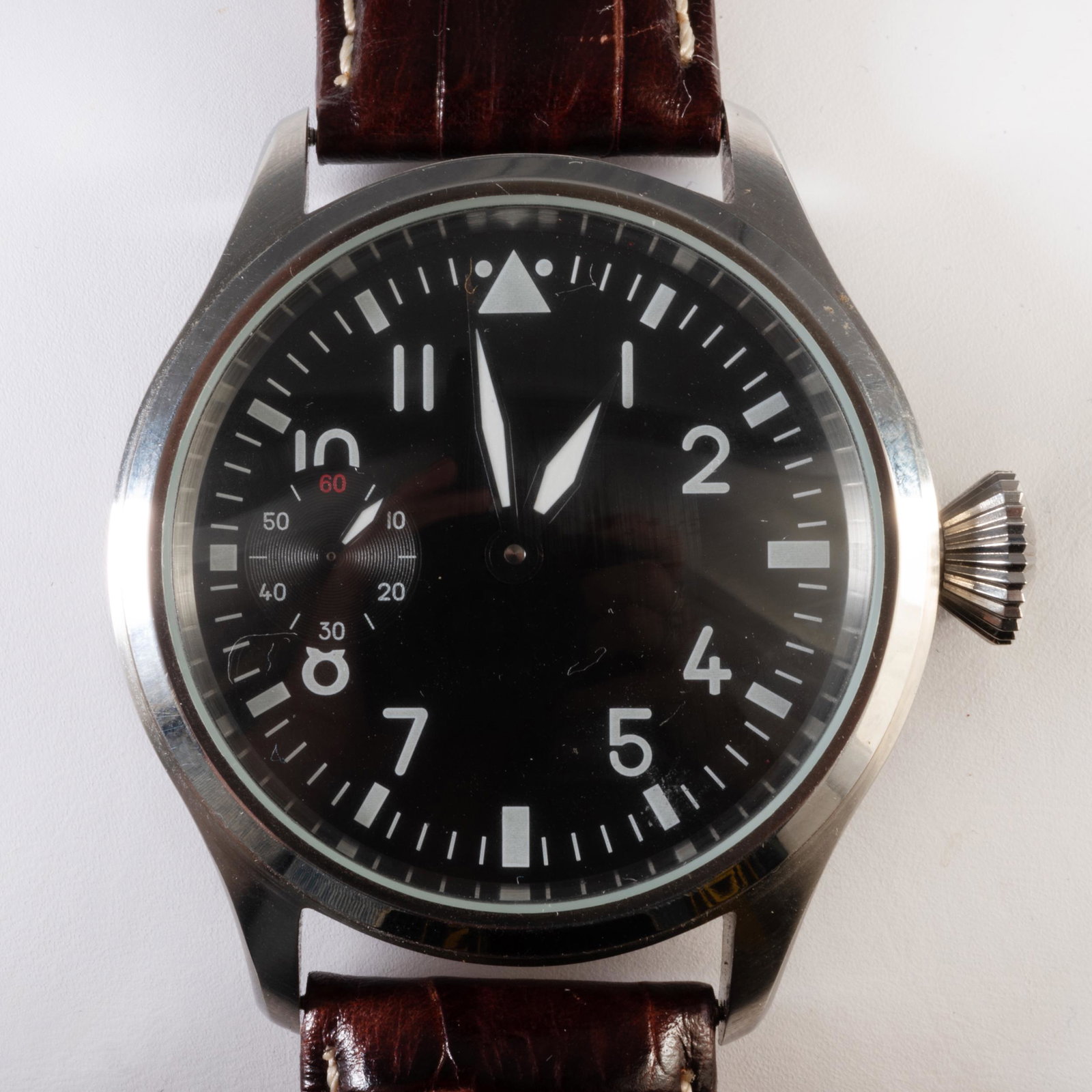 Stainless Steel 17 Jewel Swiss Watch: Stainless Steel 17 Jewel Swiss Watch Property from the Collection of Tom Swope, Hudson, NY