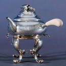 Georg Jensen Silver Hot Water Kettle on Stand in the