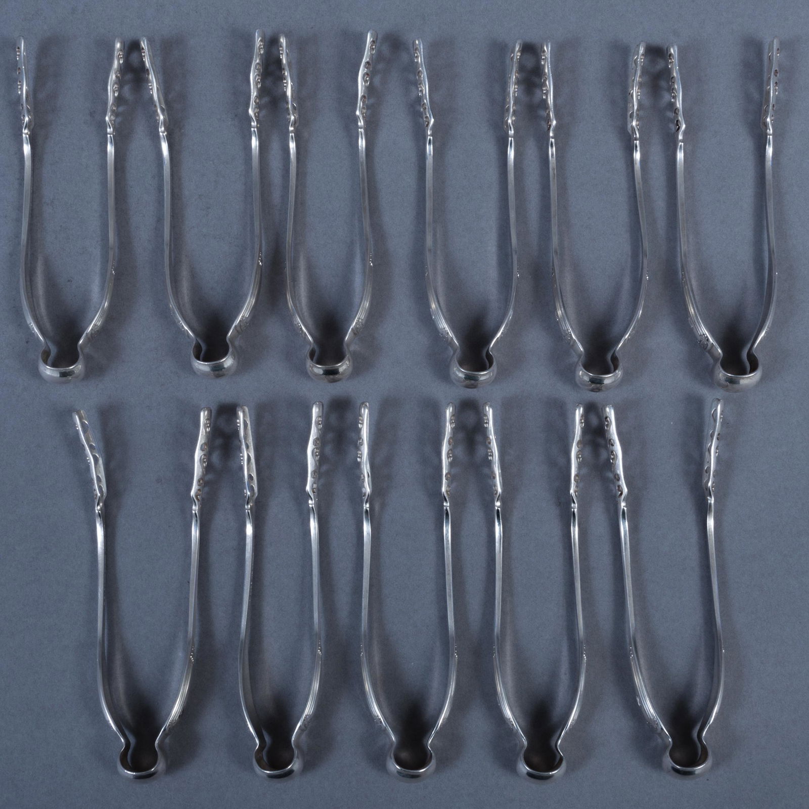 Set of Eleven Tiffany & Co. Silver Asparagus Tongs (1 of 6)