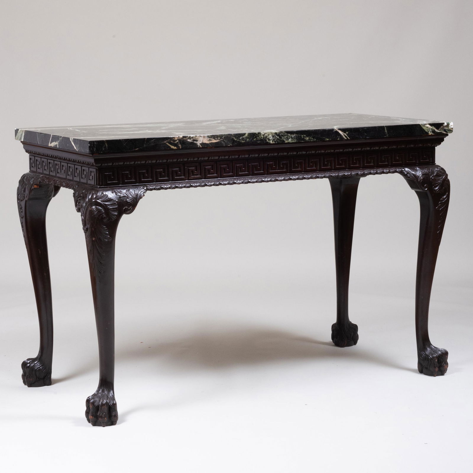 George II Style Carved Mahogany Console Table (1 of 8)
