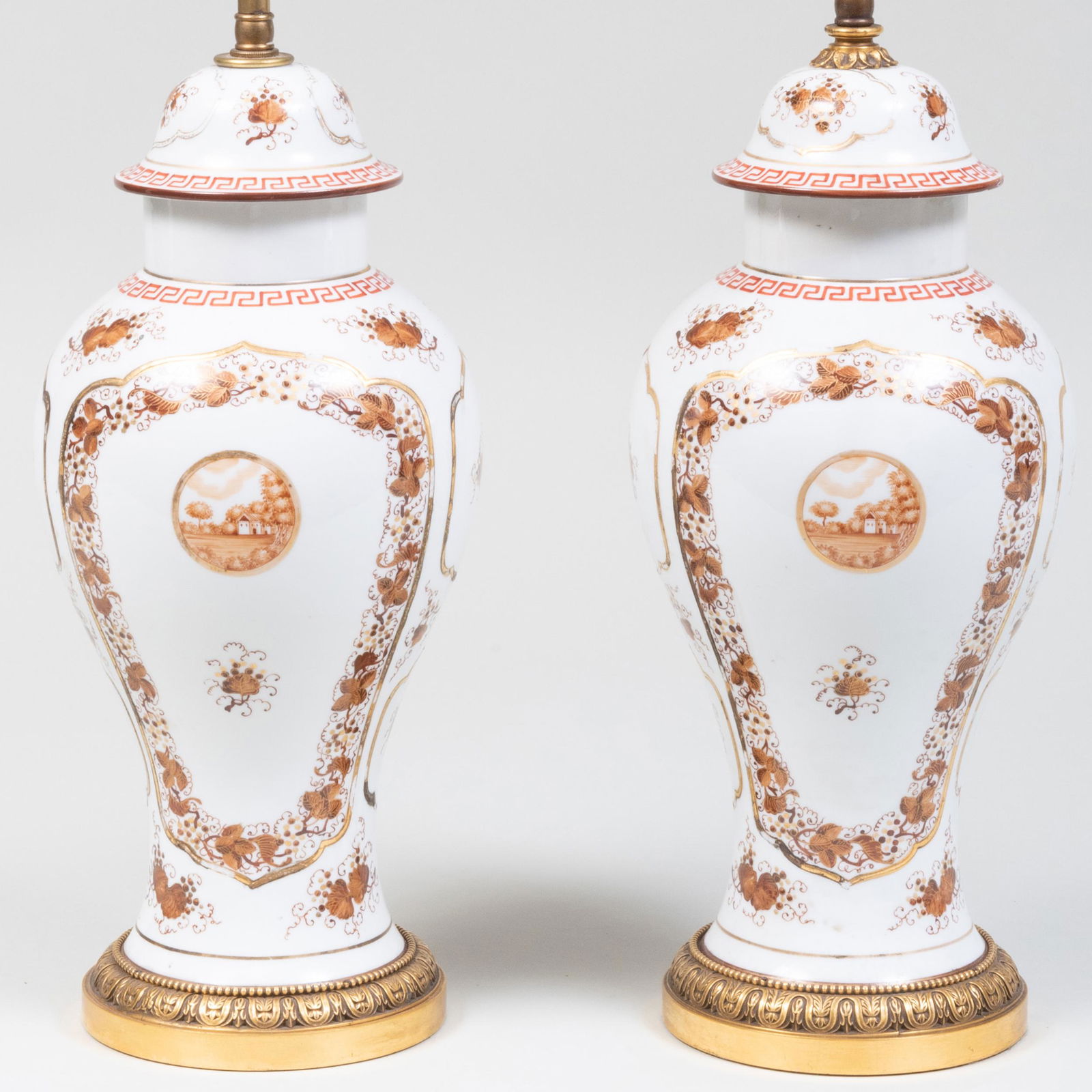 Pair of Chinese Export Style Porcelain Vases and Covers (1 of 5)