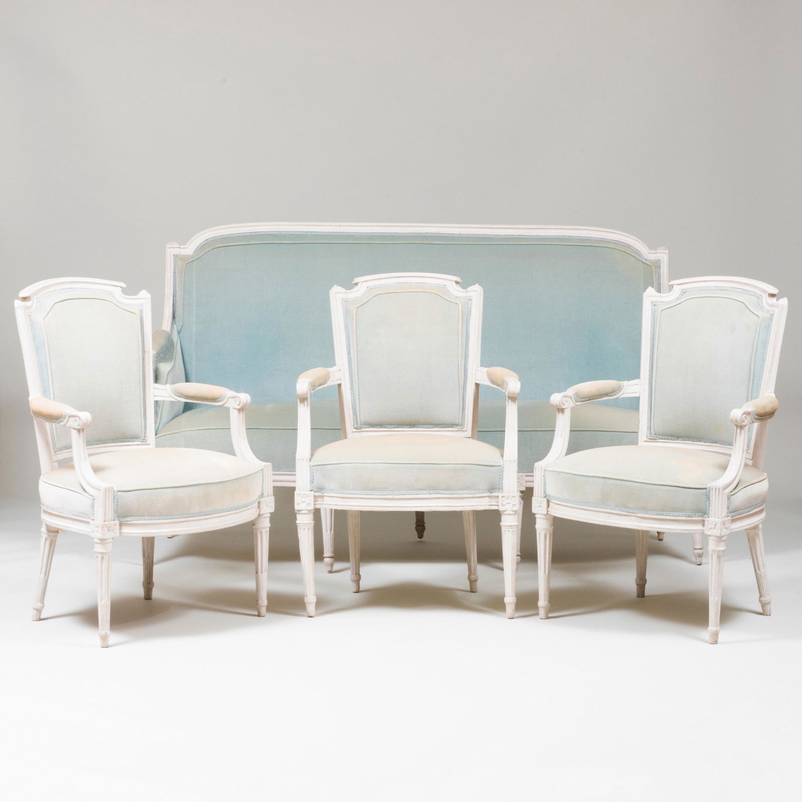 Louis XVI Style White Painted Salon Suite (1 of 15)