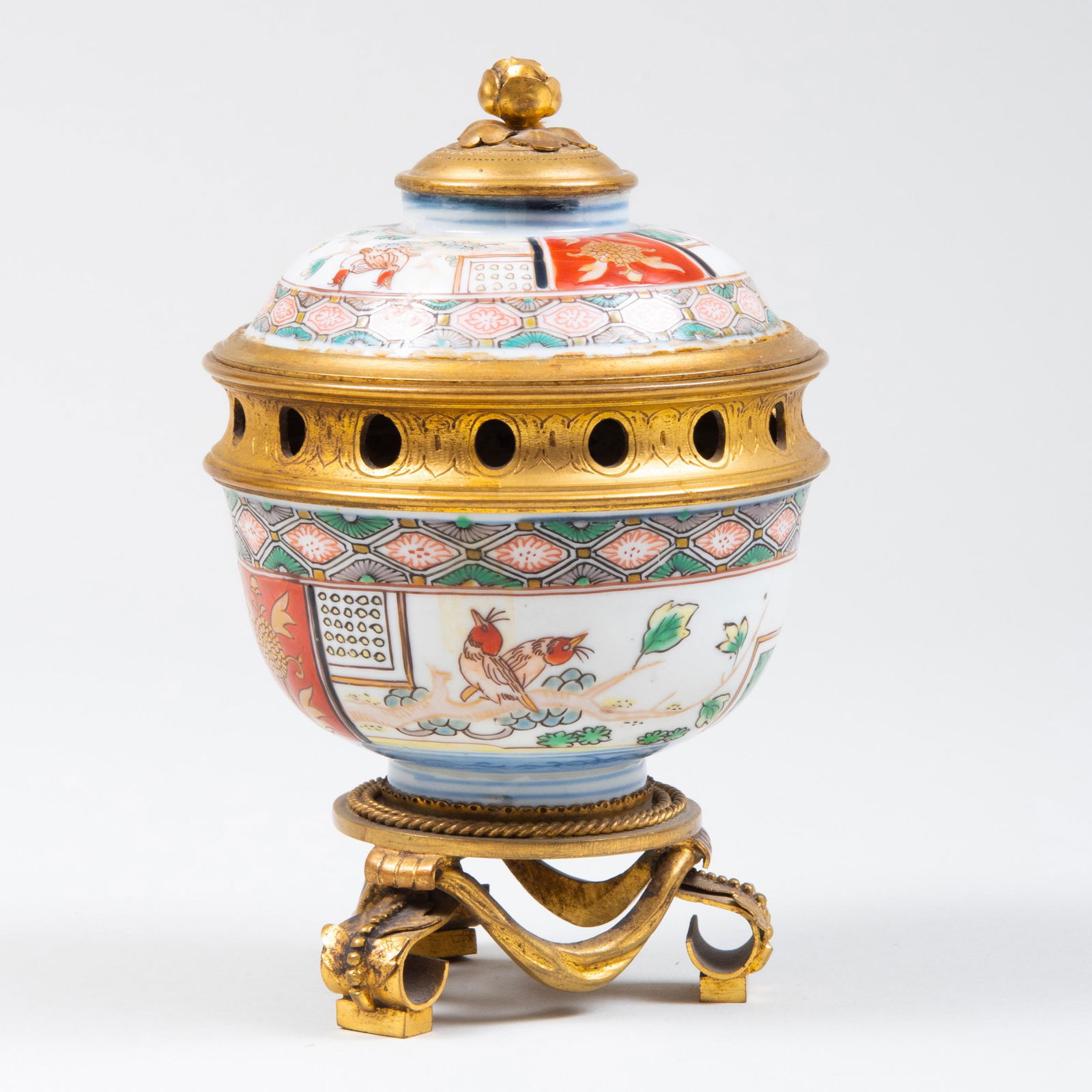 Gilt-Bronze-Mounted Japanese Porcelain Potpourri Vase (1 of 7)