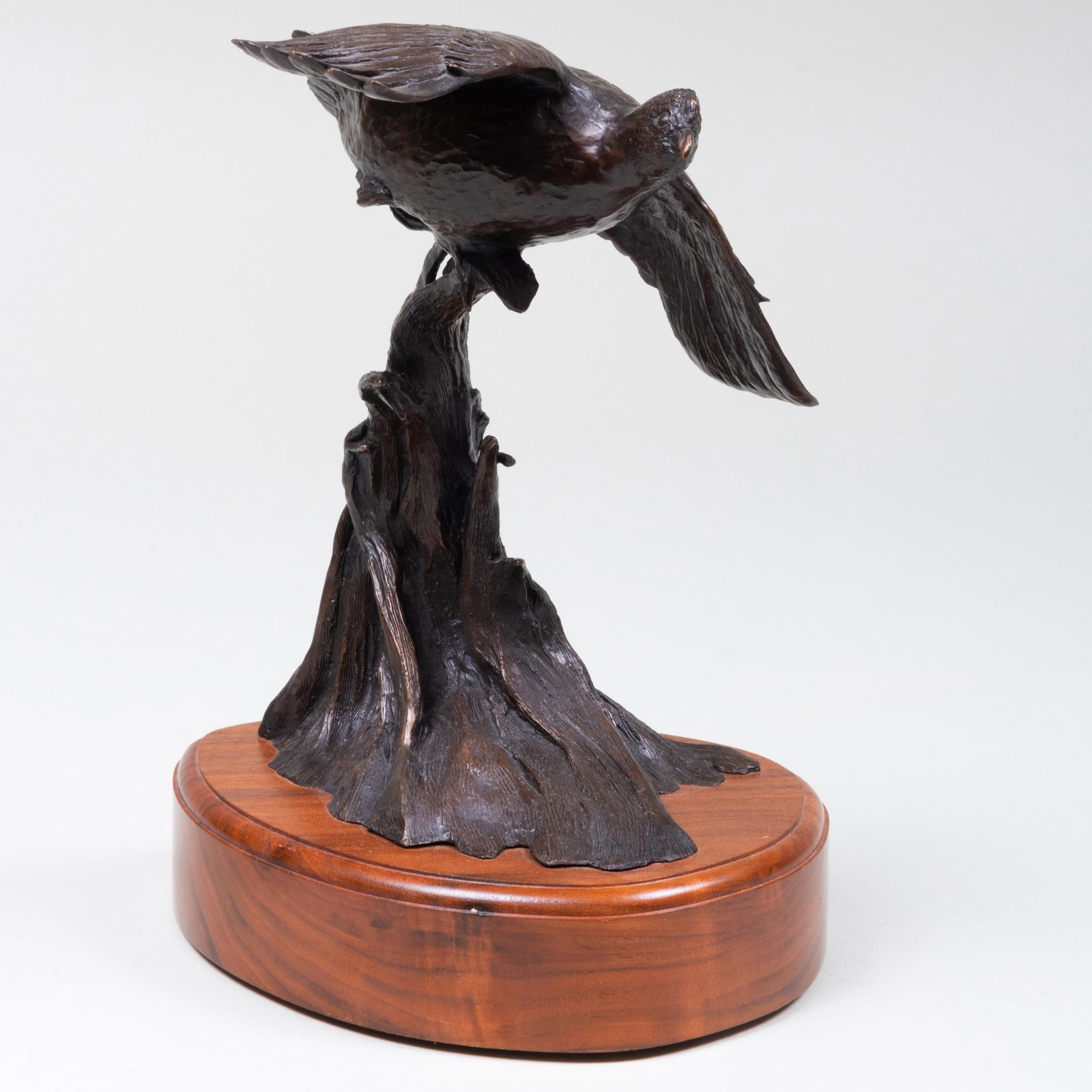 Cody Houston (b. 1941): Grouse: Cody Houston (b. 1941): Grouse Bronze on wood base, signed, 2004, numbered 2/35. 12 x 9 x 10 in.