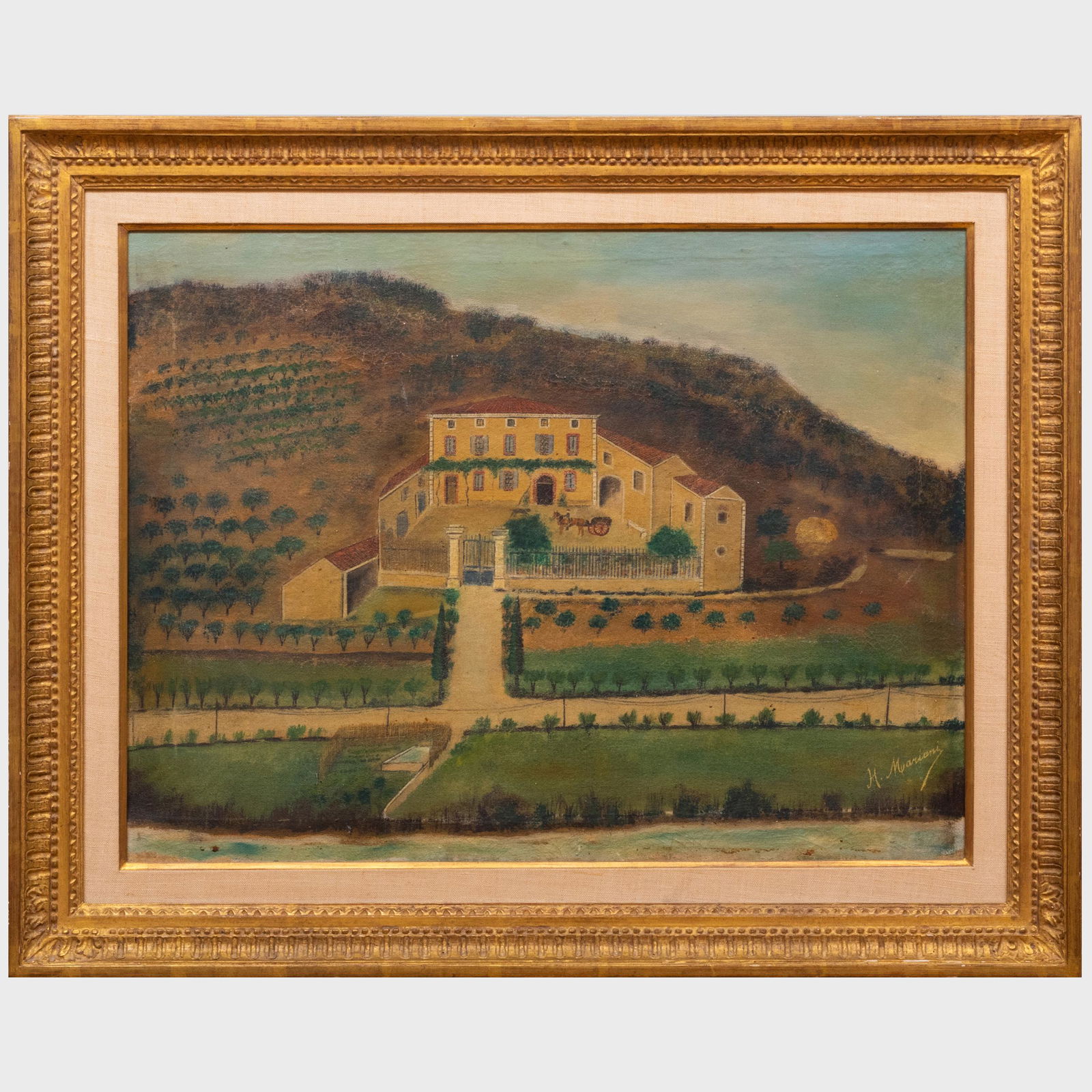 19th/20th Century School: Villa on a Hillside (1 of 4)