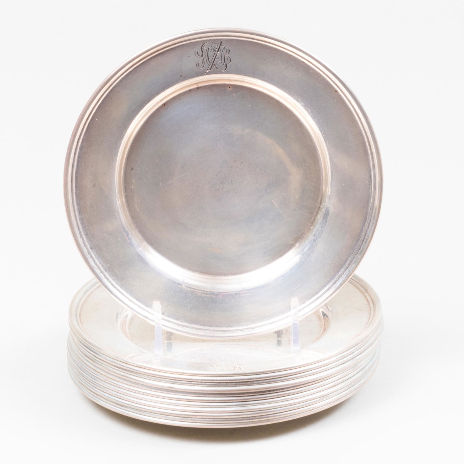 Set of Twelve American Silver Side Plates (1 of 4)