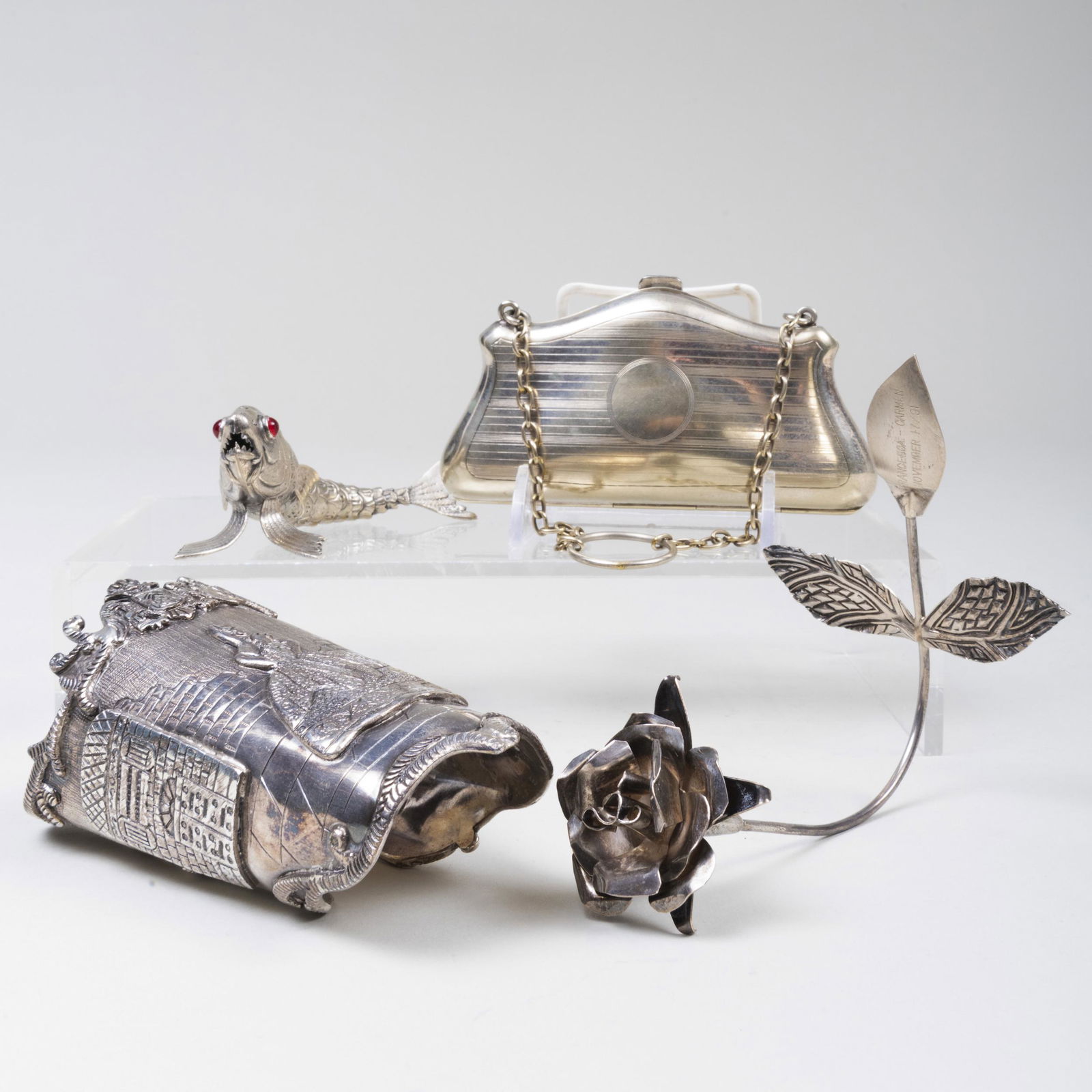 Peruvian Silver Cuff and a Group of Silver Plate (1 of 20)