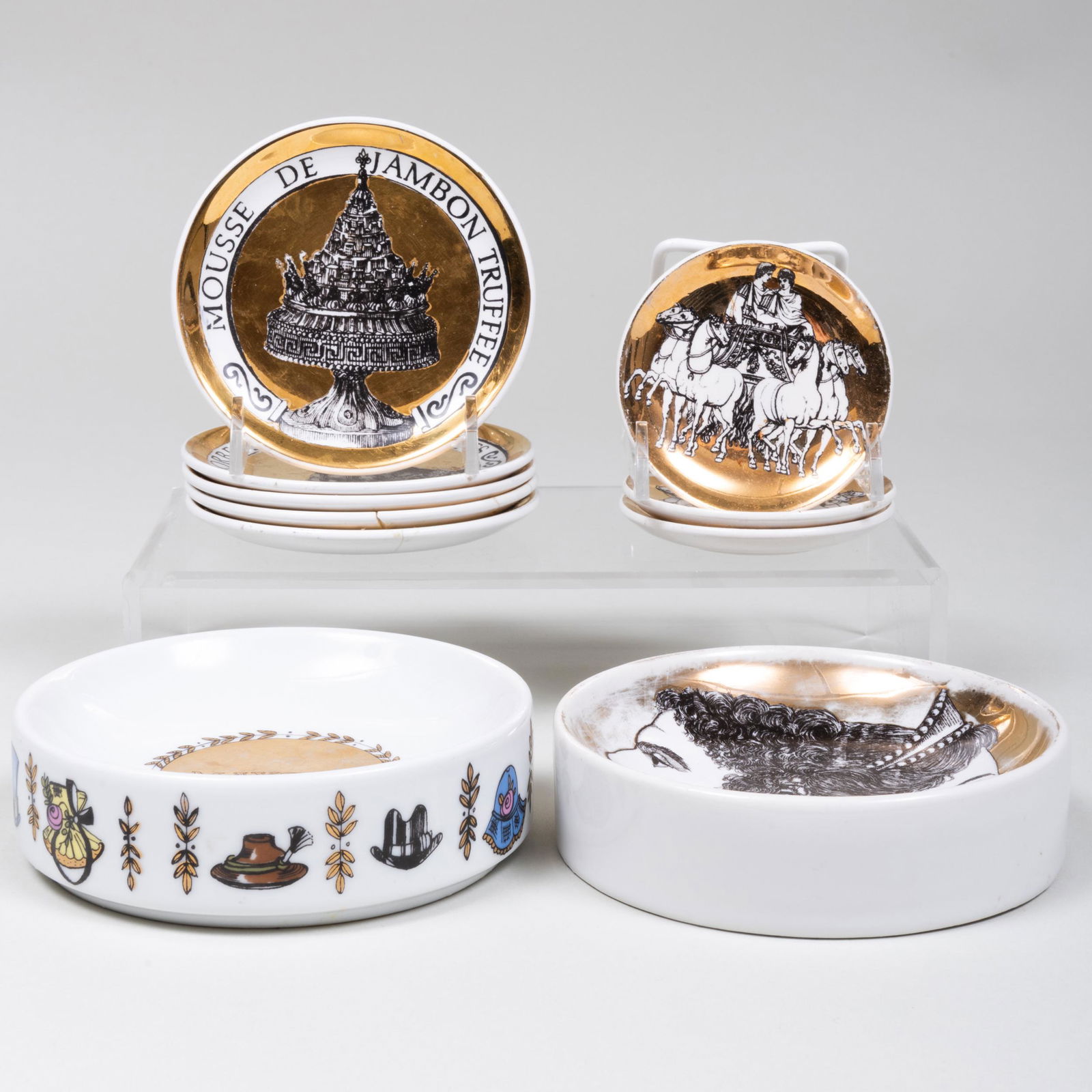 Group of Small Piero Fornasetti Porcelain Vide Poches (1 of 14)