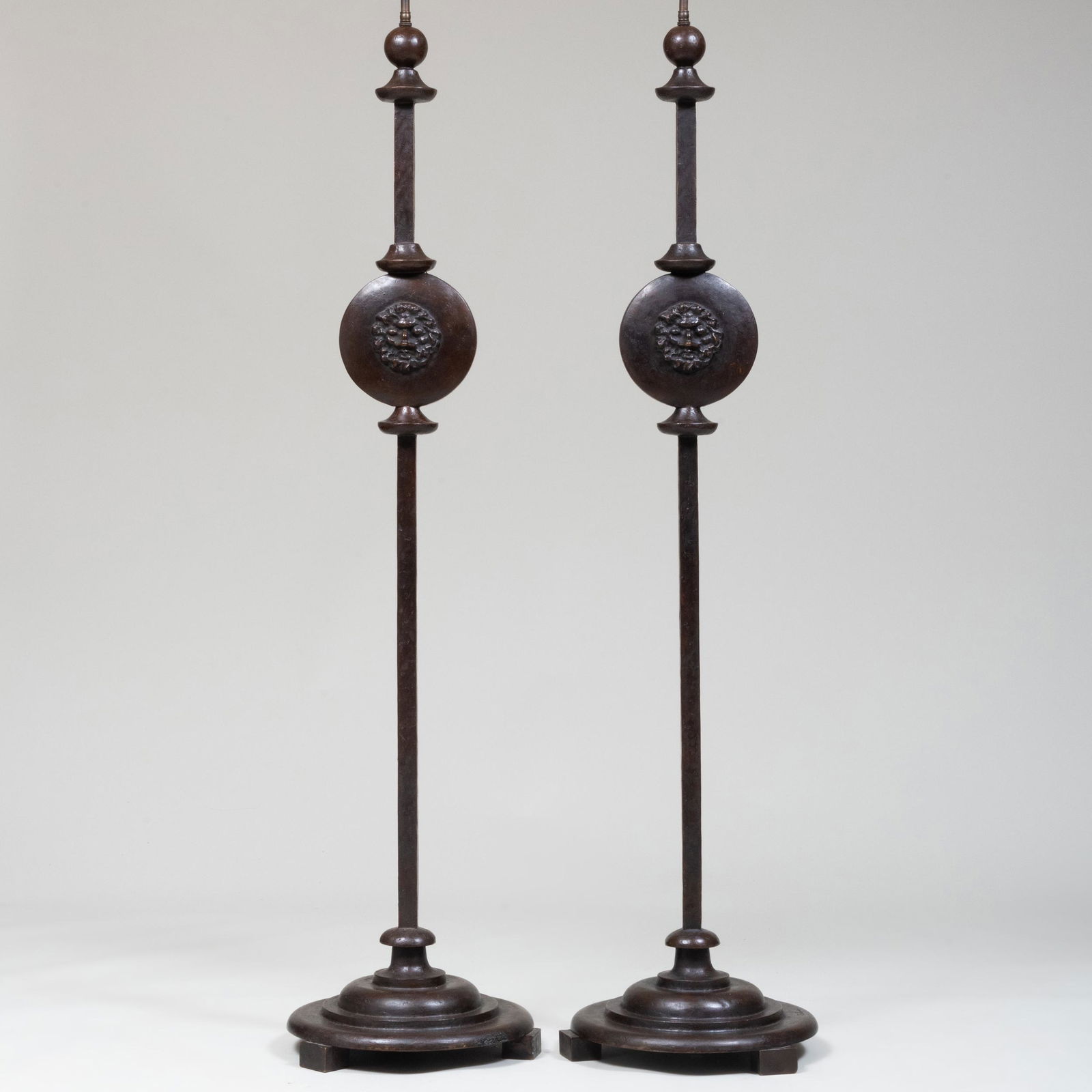 Pair of Couturier Bronze Floor Lamps (1 of 8)