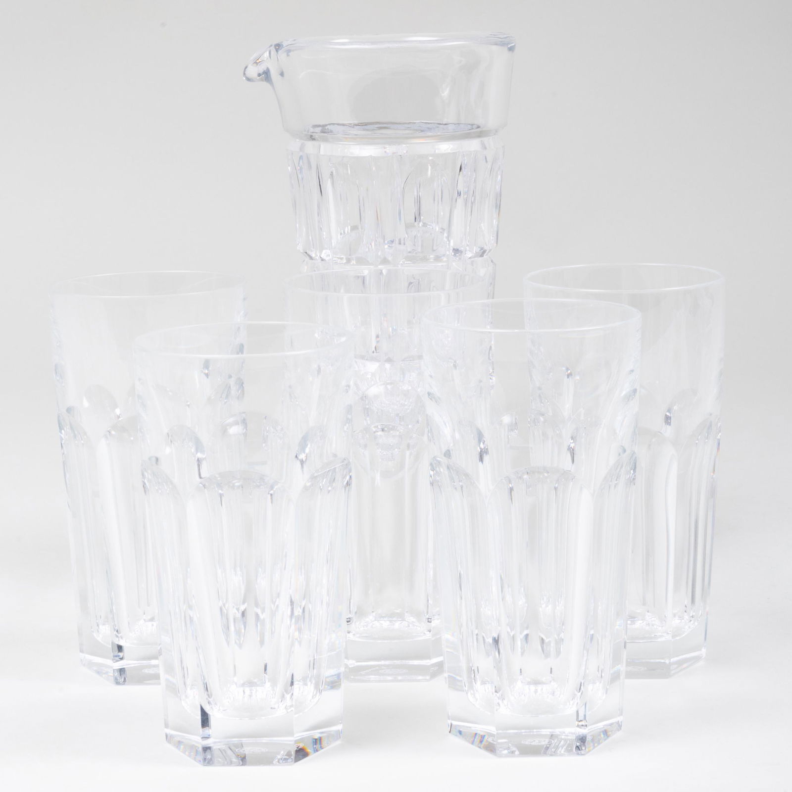 Set of Five Baccarat Glass Tumblers and a Cut Glass (1 of 14)