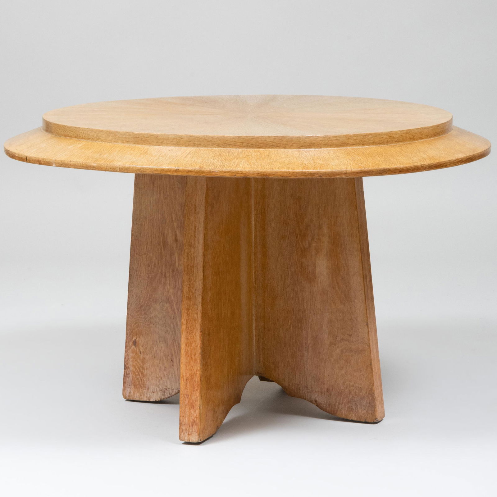 Art Deco Style Oak Circular Low Table (1 of 8)