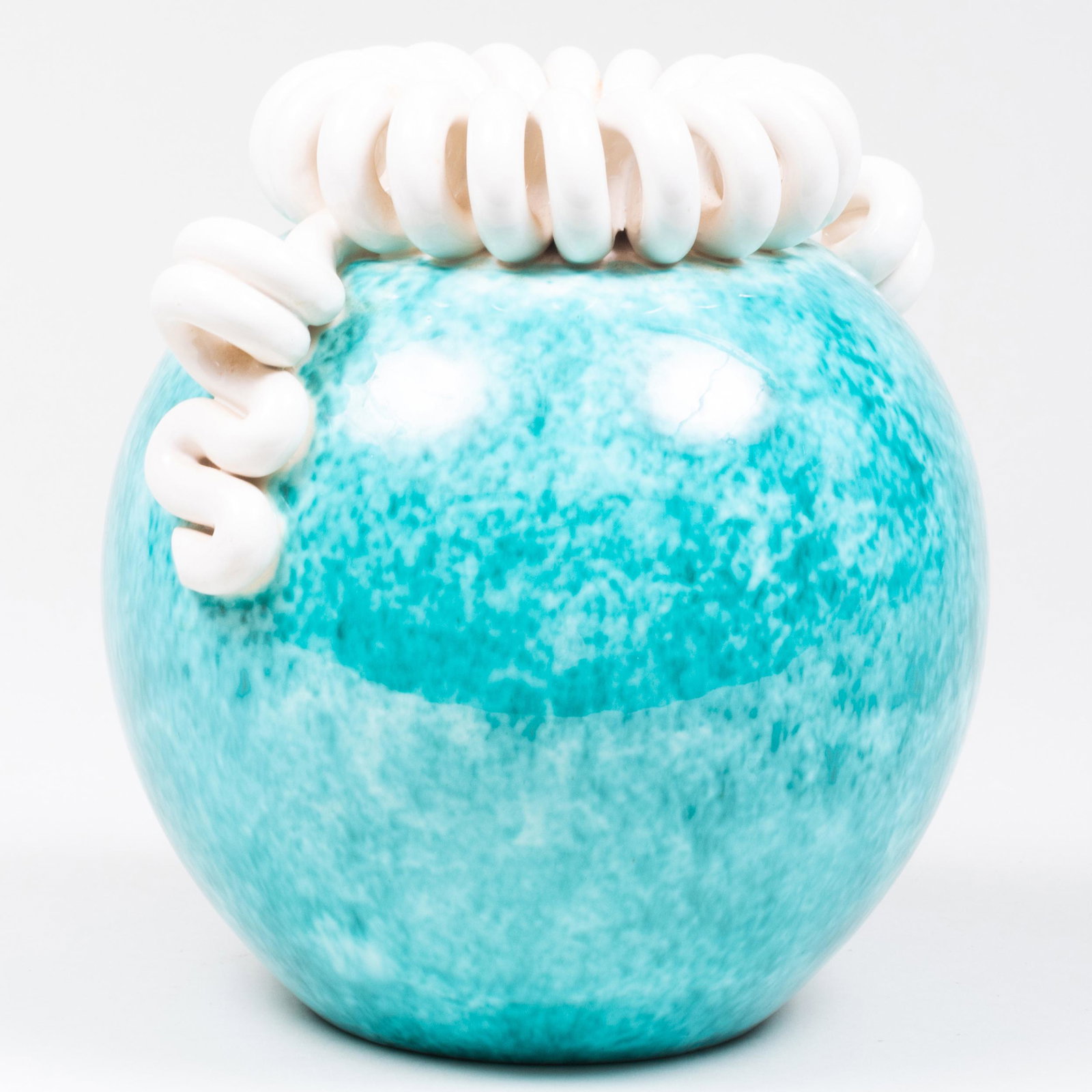 Sainte Radegonde Turquoise Glazed Vase (1 of 8)