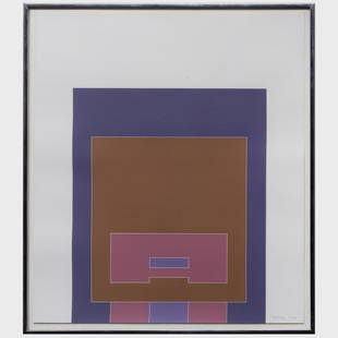 Robyn Denny (1930-2014): Untitled, from Waddington: Robyn Denny (1930-2014): Untitled, from Waddington Suite I Screenprint in colors, 1969, signed and numbered 30/75 in pencil, with label from Laura Carpenter, Dallas, TX. 24 x 21 in. (sheet), 25 1/2 x