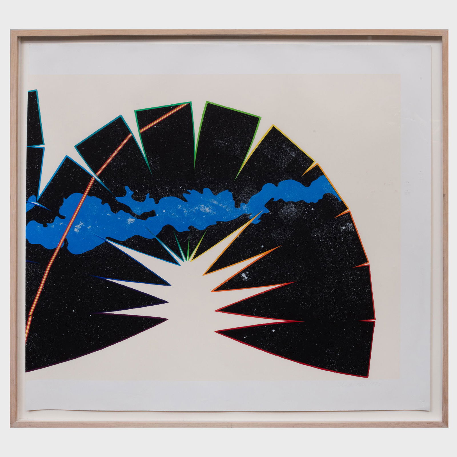 Charles Ross (b. 1937): Nightlight and Daylight (Right: Charles Ross (b. 1937): Nightlight and Daylight (Right Panel) Screenprint in colors on wove paper, 1980, signed and dated in pencil, number VI/XX (lacking the left panel with numbering), with label fr