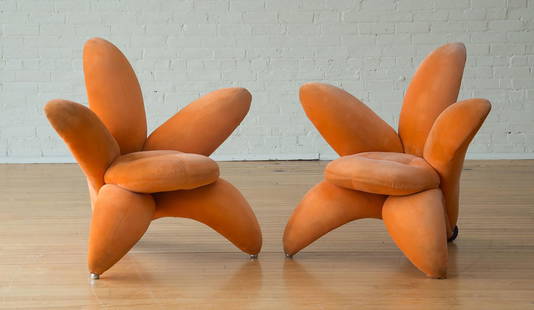 Masanori Umeda/ Edra Pair of 'Getsuen' Chairs: Masanori Umeda/ Edra Pair of 'Getsuen' Chairs35 x 33 x 34 in.