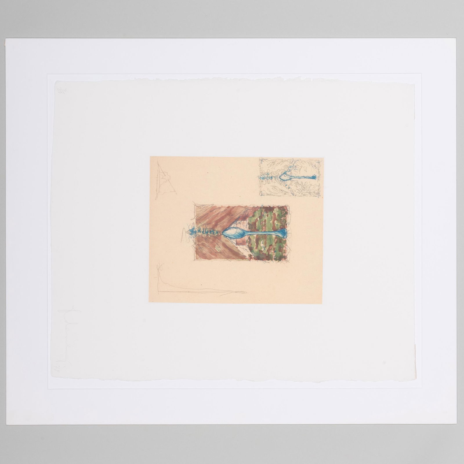 Claes Oldenburg (b. 1929): Postcard of the Spoon on the (1 of 5)