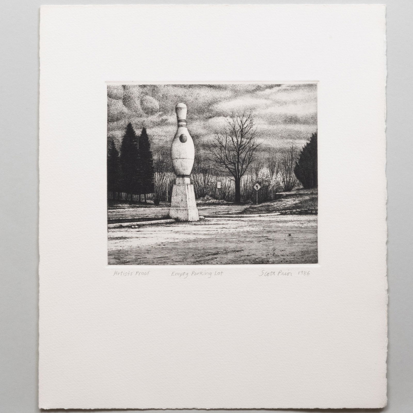 Scott Prior (b. 1949): Empty Parking Lot; and Untitled (1 of 7)