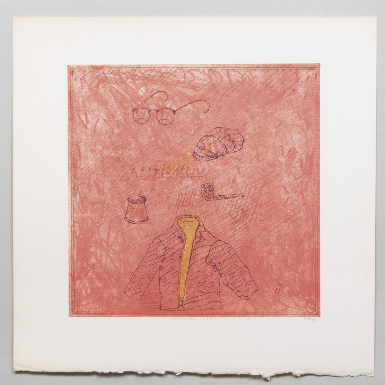 Co Westerik (b. 1924): Attributes; and Clamped Embrace: Co Westerik (b. 1924): Attributes; and Clamped Embrace Two lithographs in colors, 1987 and 1983, both signed and dated in pencil, numbered 12/23 and 82/100. 11 x 11 1/4 in. (sheet), 12 3/4 x 14 1/2 in