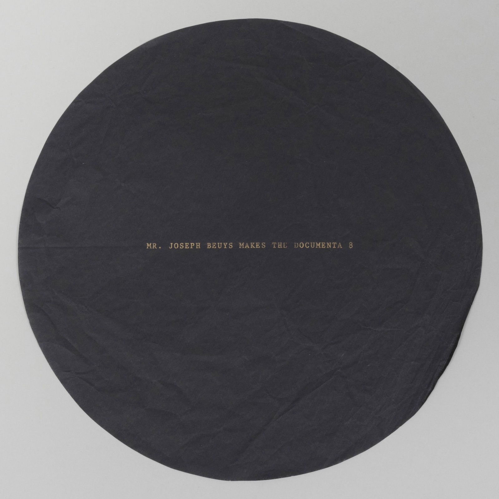 James Lee Byars (1932-1997): Mr. Joseph Beuys Make the (1 of 2)