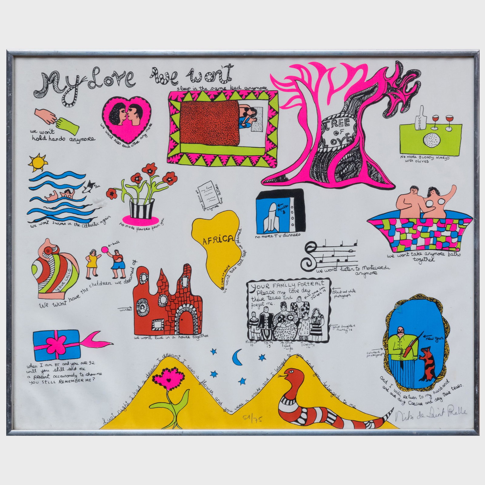 Niki de Saint-Phalle (1930-2002): My Love We Won't (1 of 5)