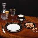 Set of Twelve Booth's Black Ground Porcelain Dinner