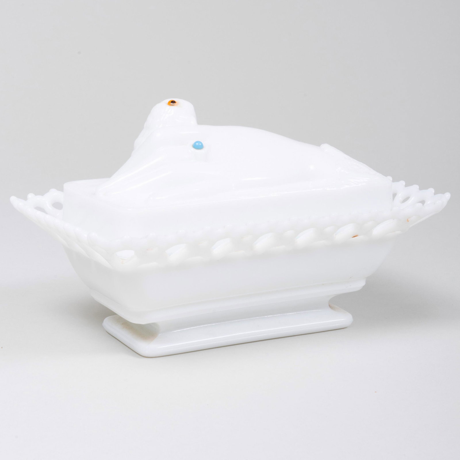 Group of Five Purple Marbled Glass Vessels and a Milk (1 of 18)