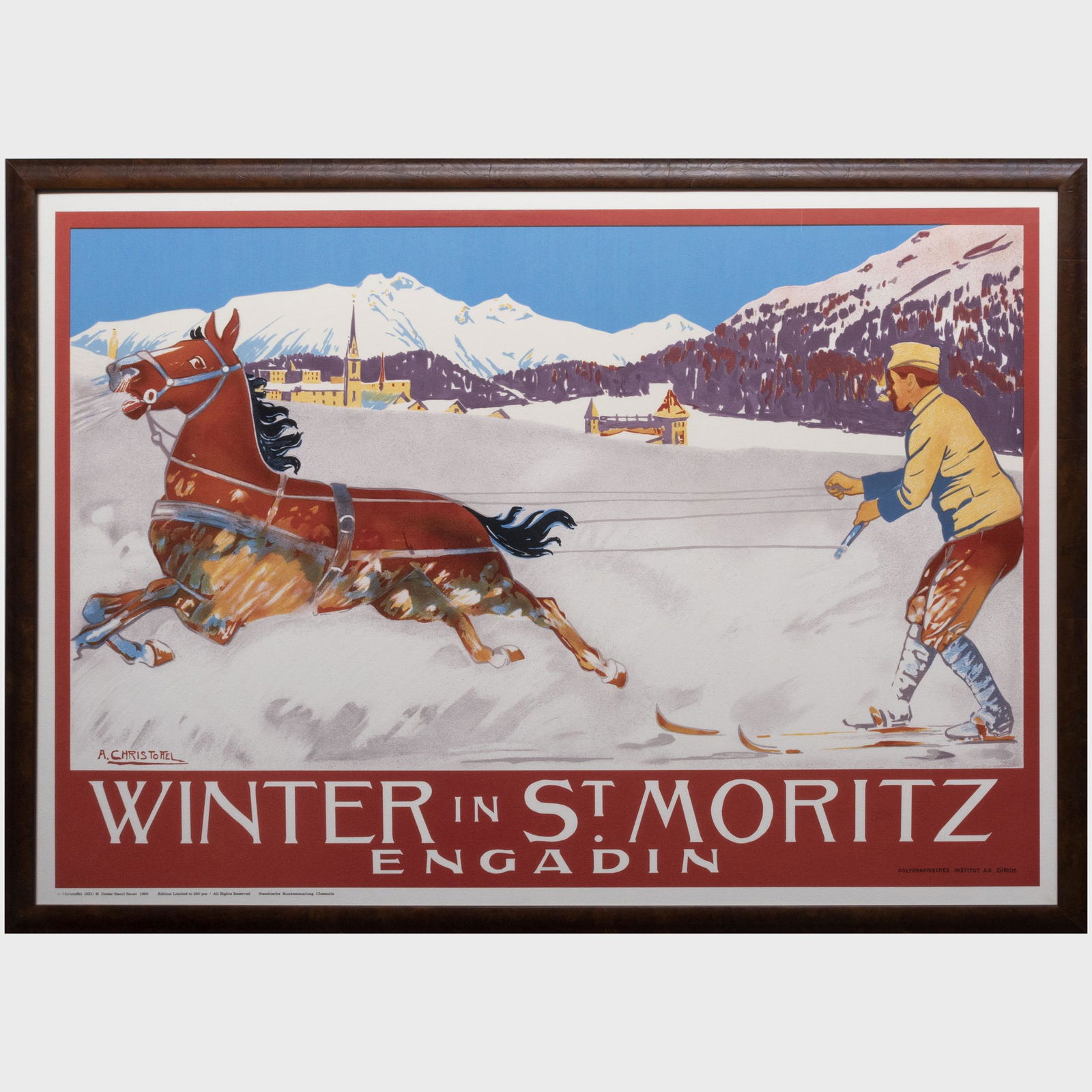 After Anton Christoffel (1871-1953): Winter, St. Moritz (1 of 4)