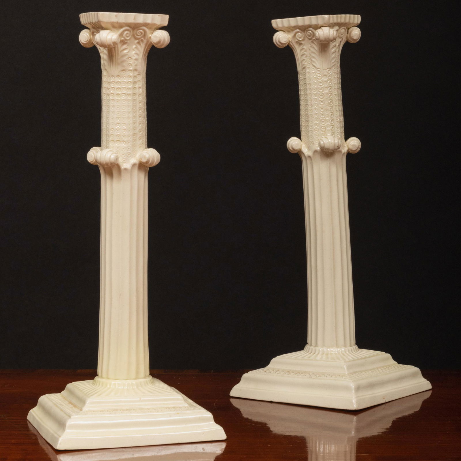 Pair of Creamware Candlesticks, Probably Wedgwood (1 of 9)