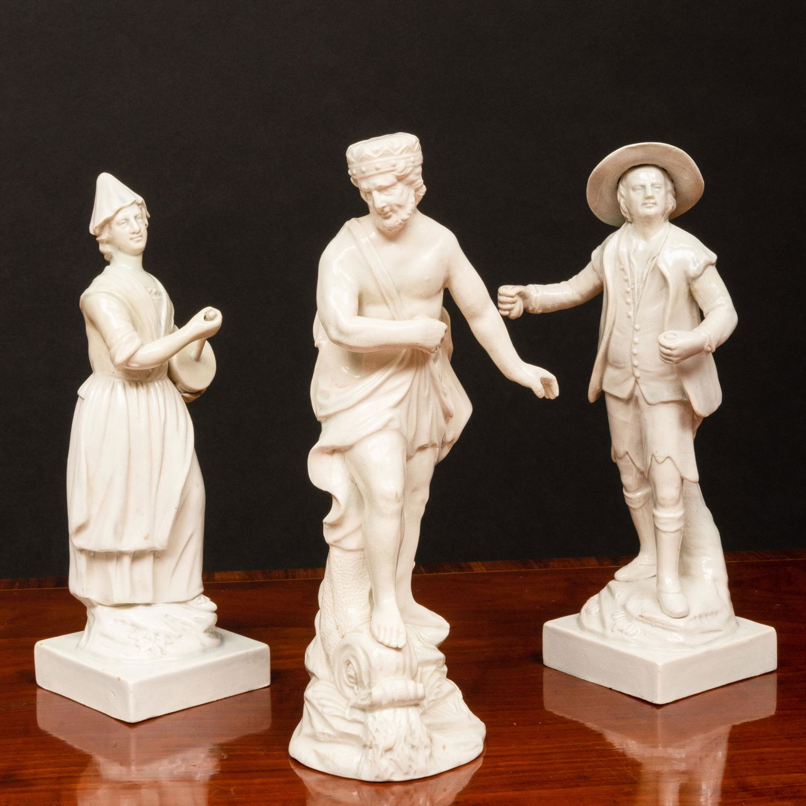 Three Staffordshire Pearl Glazed Earthenware Figures (1 of 20)